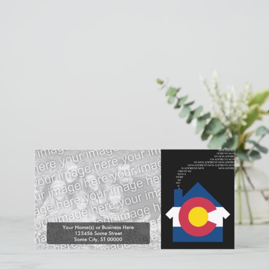 Faire-part nouvelle adresse colorado (Debout devant)
