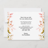 Faire-part Nouvelle adresse Couleurs d'automne Floral Moving (Dos)