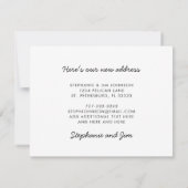 Faire-part Nouvelle Adresse Cute Penguin Floride Plage Amusan (Dos)