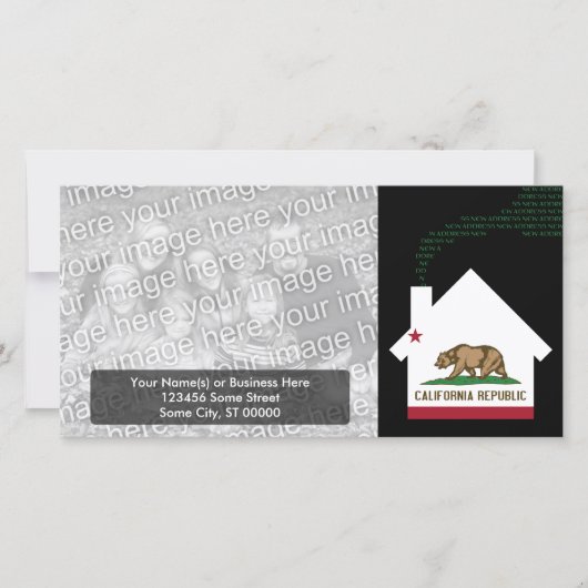 Faire-part nouvelle adresse de la californie (Devant)