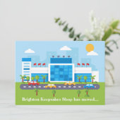 Faire-part Nouvelle adresse de magasin Centre commercial mign (Debout devant)