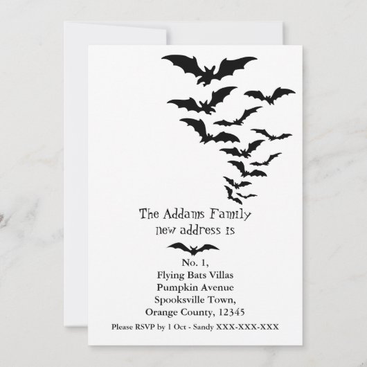 Faire-part Nouvelle adresse et Halloween House Party (Dos)