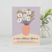 Faire-part Nouvelle adresse fleurit ! Annonce de déménagement (Debout devant)