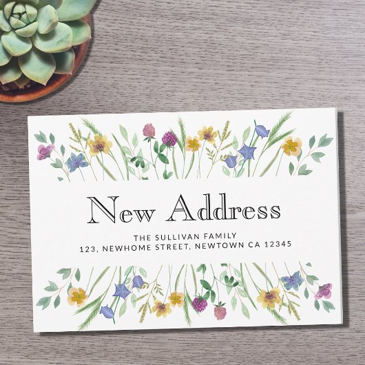 Faire-part Nouvelle adresse Floral Moving