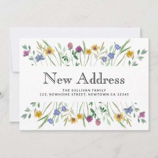 Faire-part Nouvelle adresse Floral Moving (Devant)