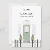 Faire-part Nouvelle adresse Nouvelle maison Aquarelle Porte v (Devant)