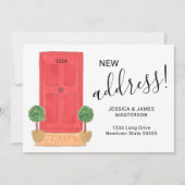 Faire-part Nouvelle adresse Porte rouge Déplacement (Devant)