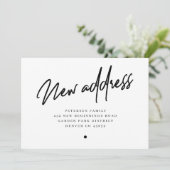 Faire-part Nouvelle adresse script moderne mouvement (Debout devant)