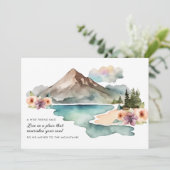 Faire-part Nouvelle adresse Watercolor Mountains Moving (Debout devant)