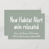 Faire-part Nouvelle alerte d'habitat Ajouter des détails Nous (Devant / Derrière)