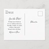 Faire-part Nouvelle année Enregistrer la date Carte postale (Dos)