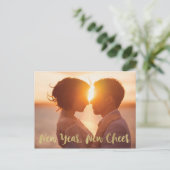 Faire-part Nouvelle année Enregistrer la date Carte postale (Debout devant)