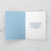 Faire-part Nouvelle annonce de cadre photo pour bébé garçon (Intérieur)