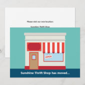 Faire-part Nouvelle boutique charmante ouverture ou déménagem (Devant / Derrière)