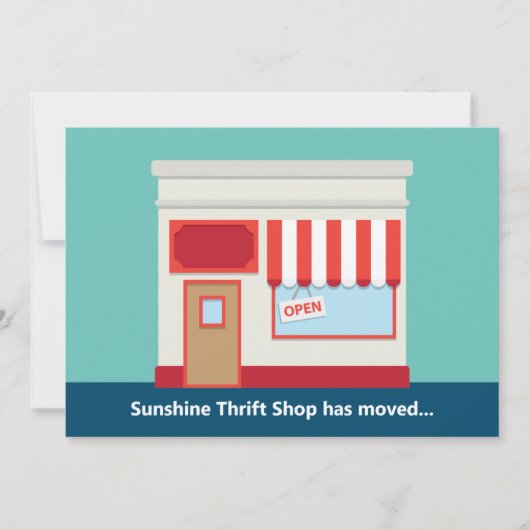 Faire-part Nouvelle boutique Ouverture ou déménagement de mag (Devant)