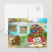 Faire-part Nouvelle carte postale d'adresse (Devant / Derrière)