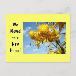 Faire-part Nouvelle carte postale d'adresse Déplacée vers les