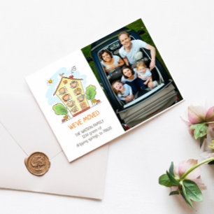 Faire-part Nouvelle carte postale d'annonce de déménagement d