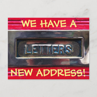 Faire-part Nouvelle Carte Postale de Changement d'Adresse