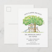 Faire-part Nouvelle carte postale Roots Treehouse Moving Fair (Devant / Derrière)