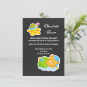 Faire-part Nouvelle Étoile De Bébé Et Ours En Tête Dormant (Debout devant)