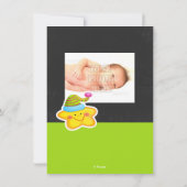 Faire-part Nouvelle Étoile De Bébé Et Ours En Tête Dormant (Dos)