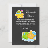 Faire-part Nouvelle Étoile De Bébé Et Ours En Tête Dormant (Devant)