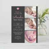 Faire-part Nouvelle fille faire-part/carte de remerciements A (Debout devant)