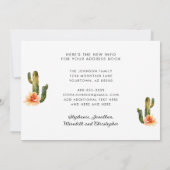 Faire-part Nouvelle maison Aquarelle Montagnes Cactus Moving (Dos)