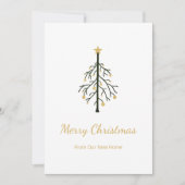 Faire-part Nouvelle maison Arbre de Noël Gold Green Moving (Devant)