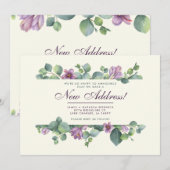 Faire-part Nouvelle Maison Botanique Nous Avons Déménagé Euca (Devant / Derrière)