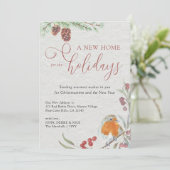 Faire-part Nouvelle maison de vacances Robin Berries et Pine  (Debout devant)