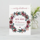 Faire-part Nouvelle maison Joyeux Noël vacances déménagement (Debout devant)