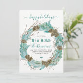 Faire-part Nouvelle maison Joyeux vacances déménagement (Debout devant)