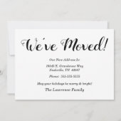 Faire-part Nouvelle maison pour les fêtes (Dos)