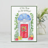 Faire-part Nouvelle maison pour les fêtes (Debout devant)