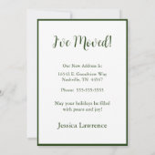 Faire-part Nouvelle maison pour les fêtes (Dos)