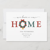 Faire-part Nouvelle maison pour les fêtes Noël en mouvement (Devant)