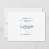 Faire-part Nouvelle maison pour les fêtes Noël neige bouving (Dos)