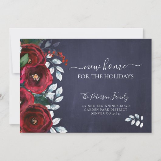 Faire-part Nouvelle maison pour les vacances Noël déménage (Devant)