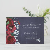 Faire-part Nouvelle maison pour les vacances Noël déménage (Debout devant)