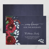 Faire-part Nouvelle maison pour les vacances Noël déménage (Devant / Derrière)