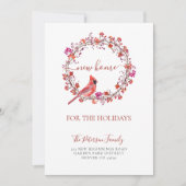 Faire-part Nouvelle maison pour les vacances Noël déménage (Devant)