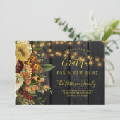 Faire-part Nouvelle maison pour les vacances Thanksgiving dém (Debout devant)