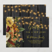 Faire-part Nouvelle maison pour les vacances Thanksgiving dém (Devant / Derrière)