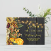 Faire-part Nouvelle maison pour les vacances Thanksgiving dém (Debout devant)