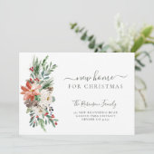 Faire-part Nouvelle maison pour Noël déménager (Debout devant)