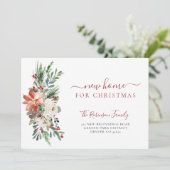 Faire-part Nouvelle maison pour Noël déménager (Debout devant)