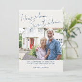Faire-part Nouvelle maison Sweet Home Script Décontracté Phot (Debout devant)