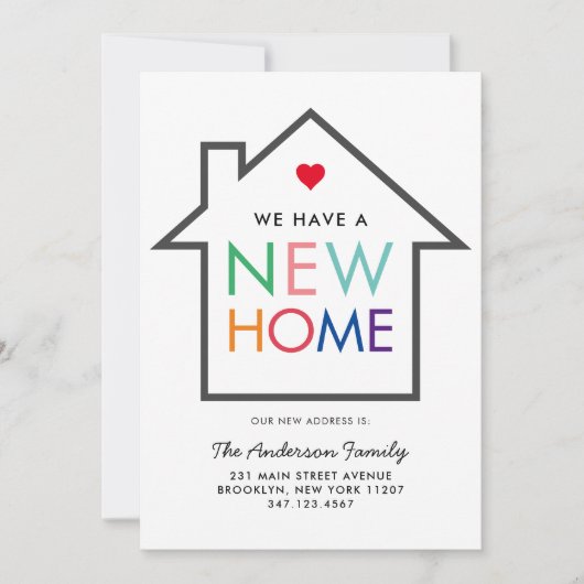 Faire-part Nouvelle maison tendance Changement d'adresse Mais (Devant)